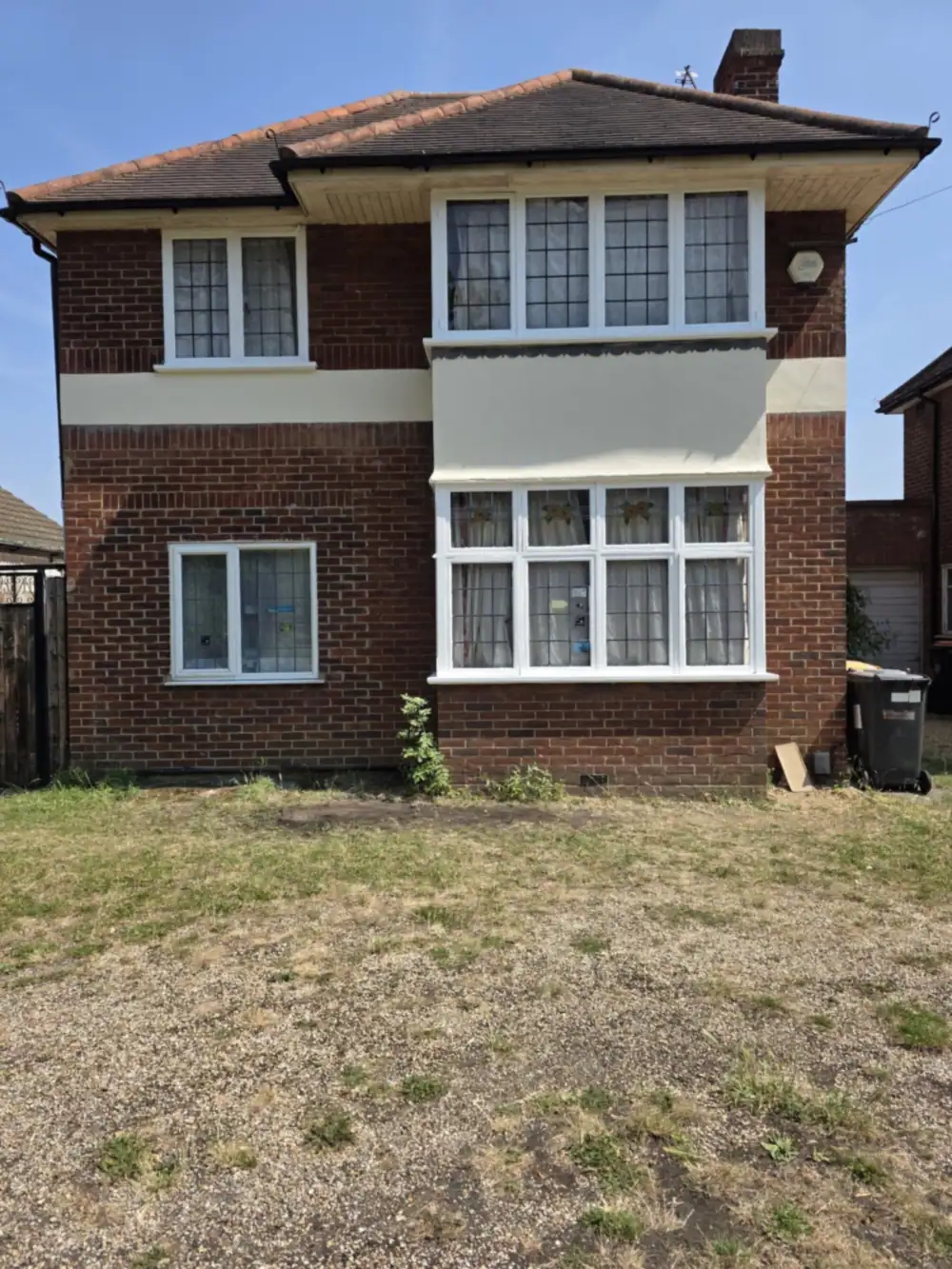 Front of a detached house after exterior work